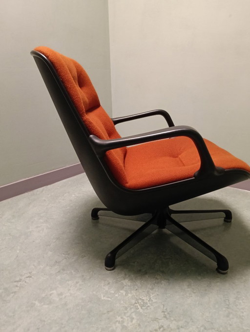 Poltrona girevole italiana in stile Eames Charles Pollock per Comforto – draaistoelen, Metal, Plastic
