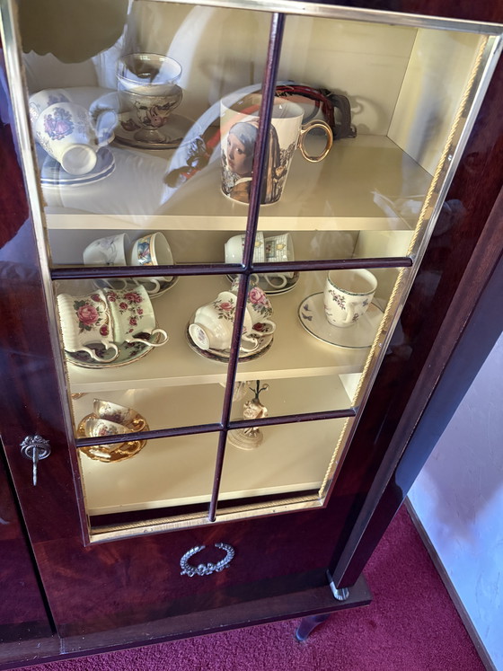 Image 1 of Wunderschönes Mahagoni-Buffet/Vitrinenschrank im Empire-Stil