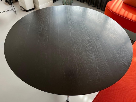 Image 1 of Eiken houten eettafel met vitra eames onderstel