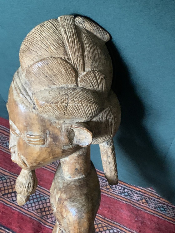 Large Baoulé Ancestor Statue, 63cm, Antique Wooden Sculpture (photo 22 of 30)