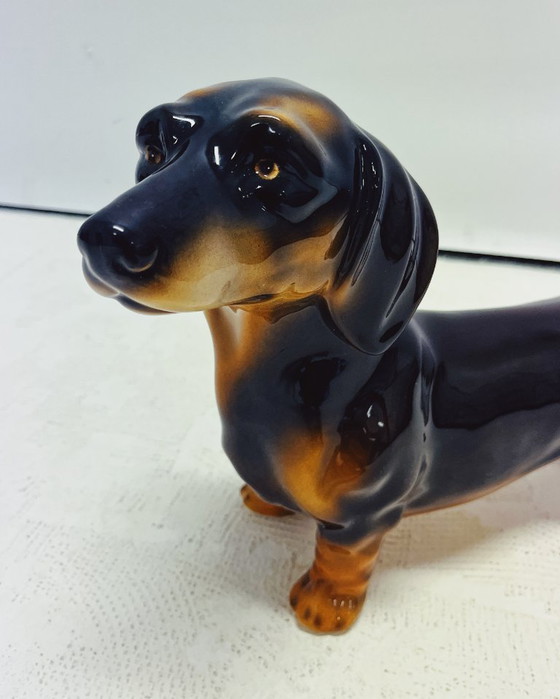 Image 1 of Ceramic Dachshund Statue