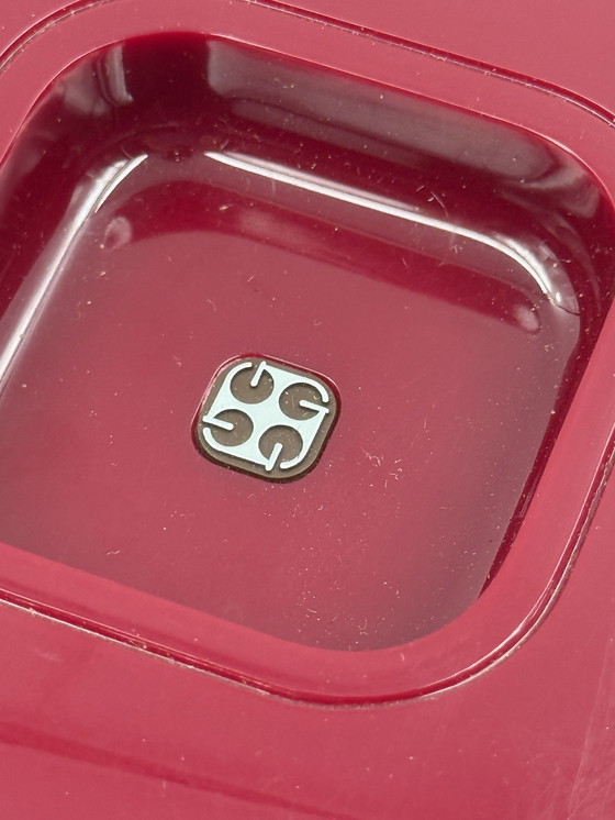 Image 1 of Secchiello per il ghiaccio rosso Space Age, Guzzini Italia, circa anni &#39;70