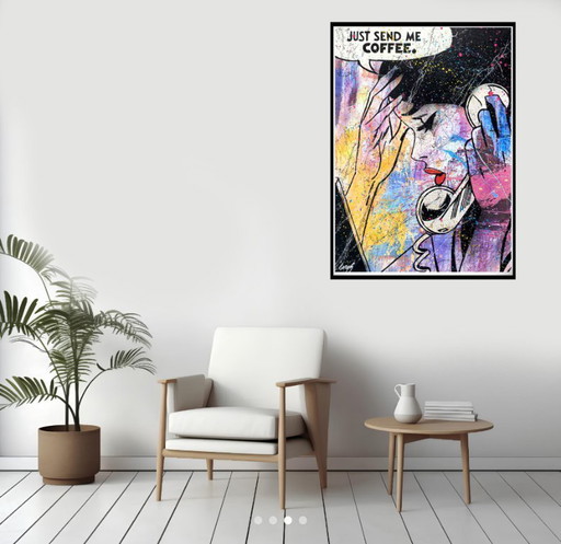 Toile d'artiste - GONGAS - Just send me coffee