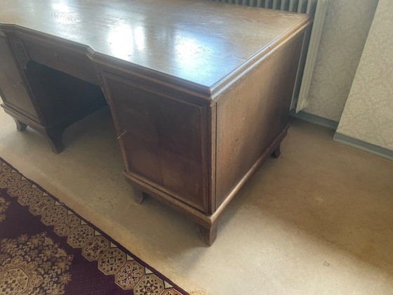 Image 1 of Art-Deco-Schreibtisch mit Chinoiserie-Elementen