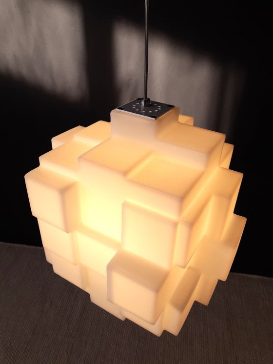 Image 1 of Chris Jackson hanglamp voor Dark, kunststof hanglamp model Metropolis, Space age lamp