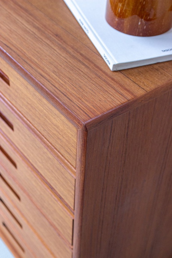 Image 1 of Vintage teak chest of drawers, sideboard, highboard, Danish style, 1960s