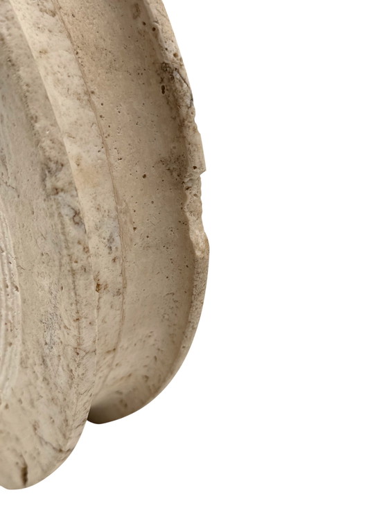 Image 1 of Jarrón solifleur de travertino moderno de mediados de siglo, Cerri Nestore, Italia, 1970