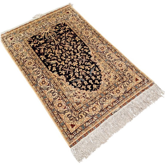 Tapis Hereke Ancien en Soie Signé | Tapis Turc Noué Main | Collection | 117×79 cm – Silk (photo 4 of 11)