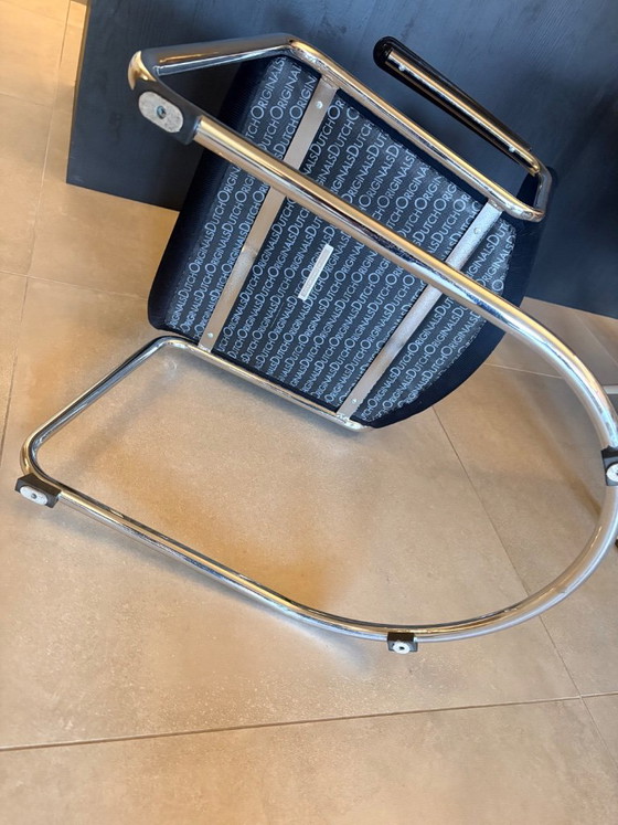 Gispen 413 RL chair, Dutch Originals, Dining chairs, Textile, Chrome, Black, Modern (photo 4 of 5)