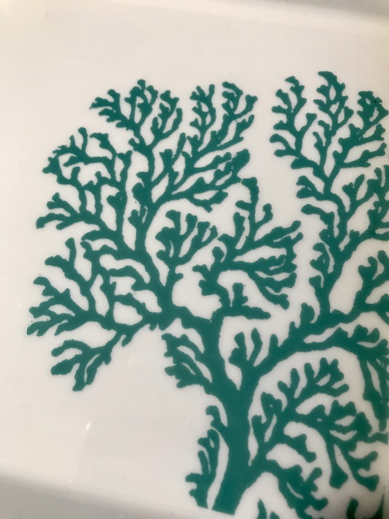 Image 1 of Très joli Vide Poche Céramique Décor Corail 