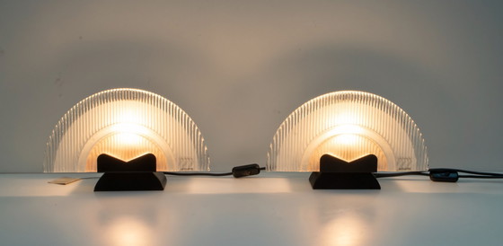 Image 1 of Pareja de lámparas de sobremesa de cristal de Murano italiano Altarte de Stilkronen, 1992