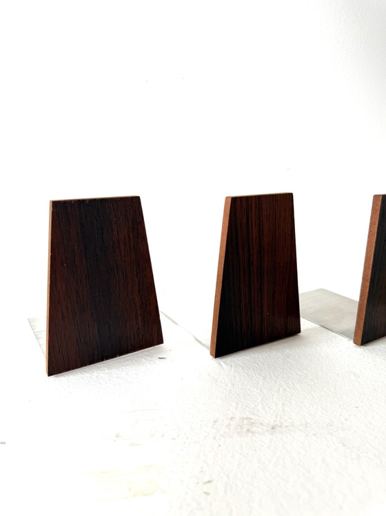 4 fermalibri vintage in palissandro, Kai Kristiansen '60 – Librerie, Wood, Metal (photo 4 of 5)