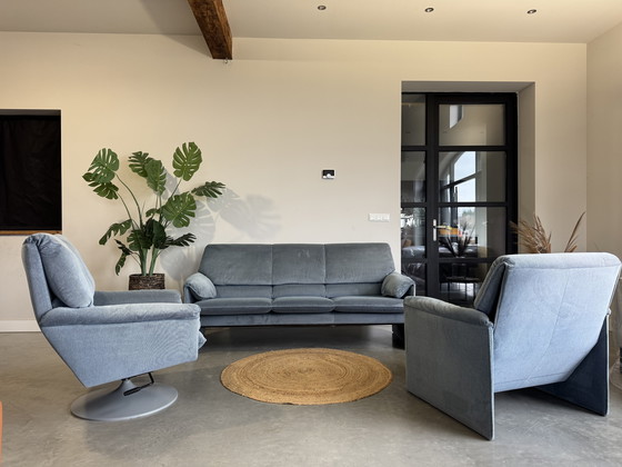 Image 1 of Leolux Bora beta complete set blue gray