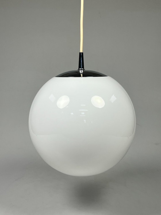Image 1 of Vintage Glazen Bollamp / Hanglamp, Peill & Putzler, Duitsland 1960's