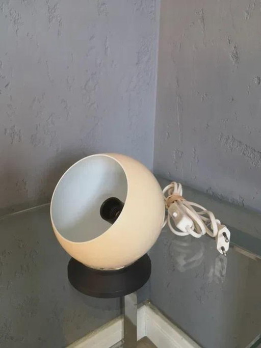 Abo Randers Eye Ball Lampe von Jørgen Berthel, creme, Dänemark, 1960er Jahre