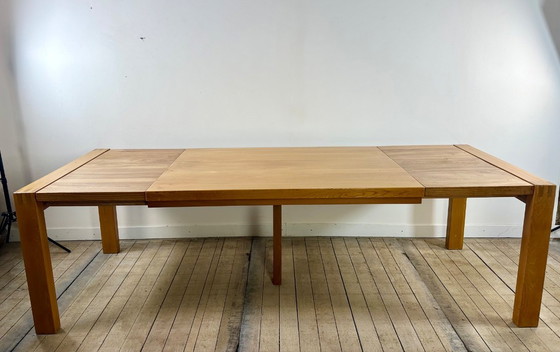 Image 1 of Extendable table in solid oiled elm, Maison REGAIN, 1970