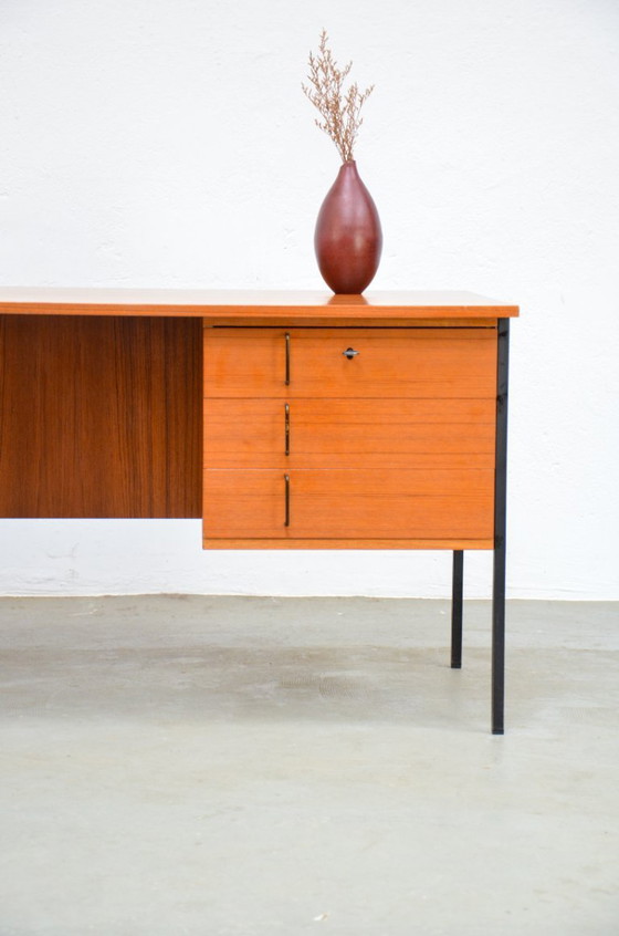 Image 1 of Scrivania vintage REGO di Günter Renkel, ufficio in teak di metà secolo, anni '70.