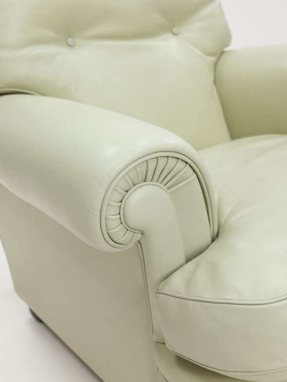 Image 1 of Poltrona Frau 'Dream B' Armchair and Ottoman,Italy,1980s