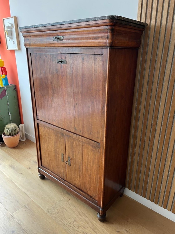 Secrétaire / Cabinet Allemand Antique 1800 – Bureaux, Wood (photo 4 of 8)
