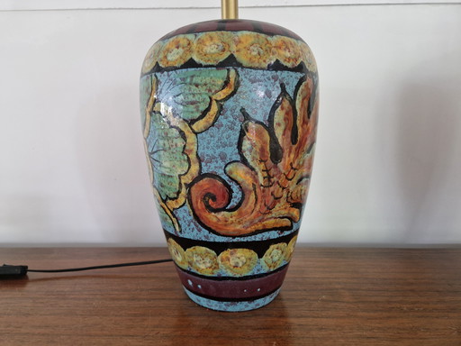 2 hubert olivier ceramic table lamps