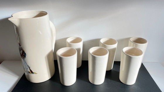 Image 1 of Set da aranciata vintage in ceramica