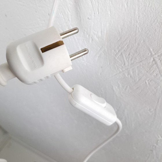 Image 1 of Vintage wall lamp bedside lamp orange/red - white Herda 1970s