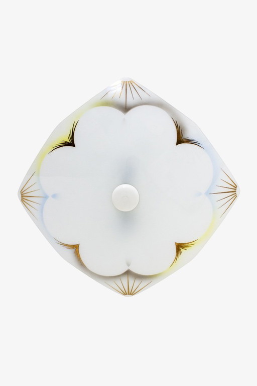 1950s/60s mid-century art deco ceiling lamp flower