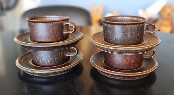 Image 1 of 4x Arabia Ruska Finland Coffee/Tea Cups + Dishes