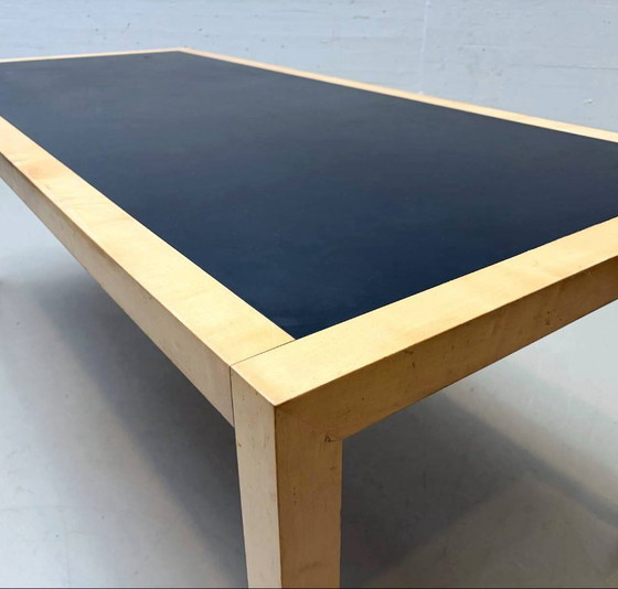 Image 1 of Dining table with linoleum surface and light solid wood frame, 1970s