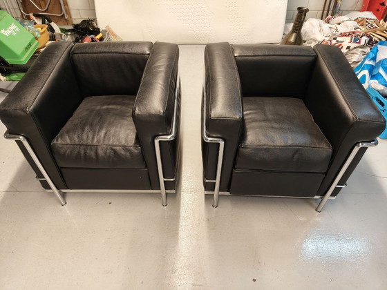 Image 1 of 6 x Cassina LC2 + 2 x LC10 Table basse