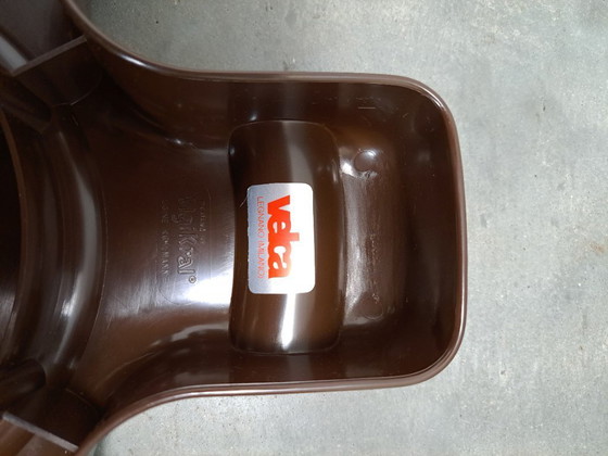 Image 1 of Porte-manteau Velca Legnano marron, modèle VIP, avec chrome et plastique