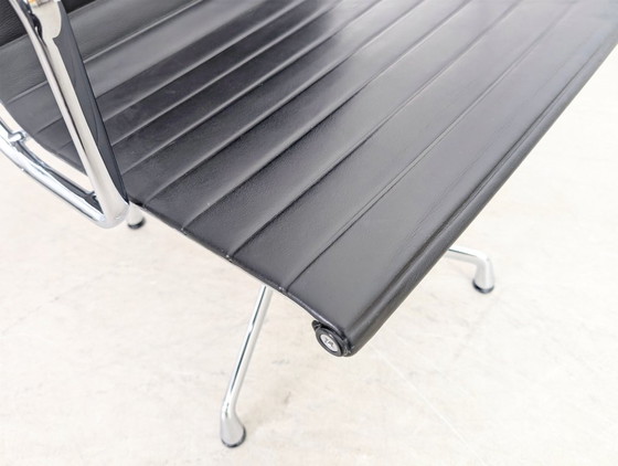 Image 1 of Original 3x Vitra Charles & Ray Eames Chair EA 108 Leather Black