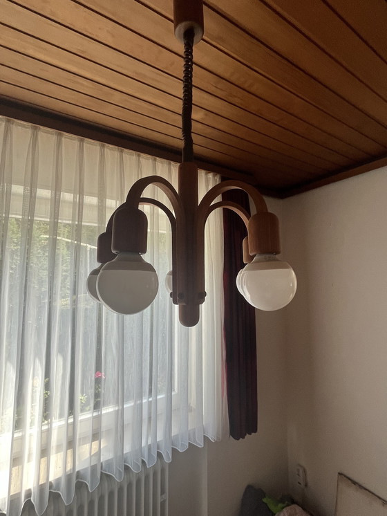 Image 1 of Deckenleuchte Domus Holz 1970er