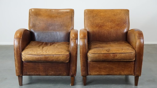 2 X Schapenleren Armchair