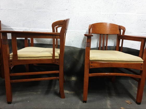 Image 1 of 6 fauteuils de salle à manger Schuitema Art Nouveau