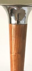 Image 1 of Ikea Dakapo Set of 2 Wood with Chrome Mushroom Lamps, Vintage
