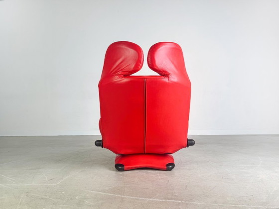 Image 1 of Originale Cassina Wink Chair Poltrona Toshiyuki Kita Pelle rossa Design