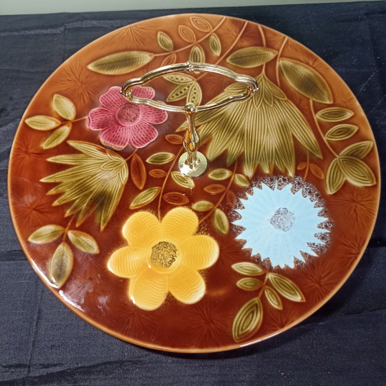 Image 1 of Rare XL Sarreguemines Majolica Bowl – Digoin & Vitry (1920-1950)
