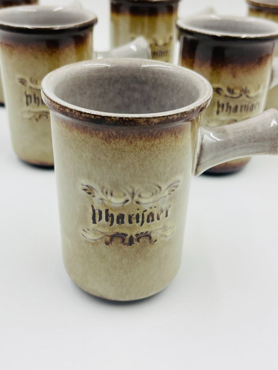 Set of 6 Pharisäer glazed stoneware mugs, Crockery, Ceramic, Brown (photo 3 of 10)