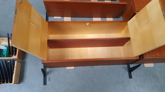 Image 1 of vintage wall unit deens modules teak 60s