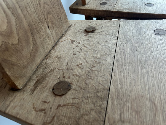 Image 1 of Set of four oak farm chairs