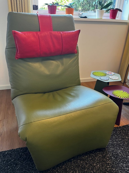 Luxury Thomas Electric Recliner Chair - Apple Green Toledo Leather, Dual Motor, Headrest & Lumbar Support - Like New