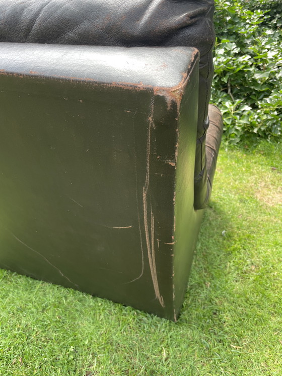 Image 1 of Modulaire fauteuil/element jaren ‘70 bruin leer 