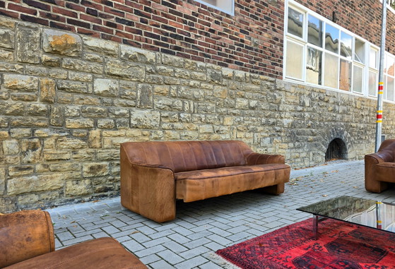 De Sede DS 44 Sofà Set Divano in Pelle Poltrona in Pelle Vintage Loft Anni '60 '70 – Leather (photo 7 of 14)