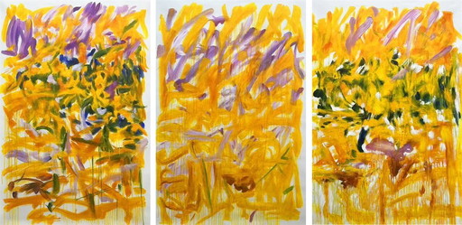 Zeldzaam drieluik eerbetoon aan Joan Mitchell - Zonder titel (1979) - Main de l'École du Louvre