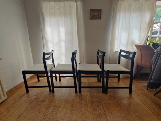 Image 1 of 4x vintage dining table chairs!