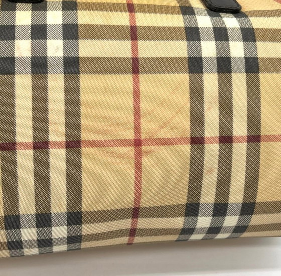 Image 1 of Sac à main Mini Boston Burberry en PVC et cuir à motif Nova Check