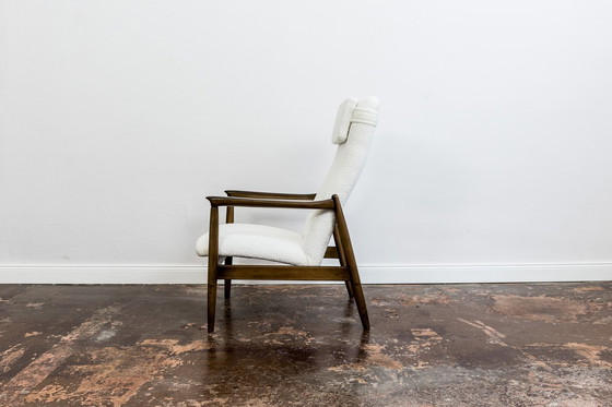 Image 1 of Mid Century Sessel mit hoher Rückenlehne von Edmund Homa, GFM, Polen, 1960er Jahre