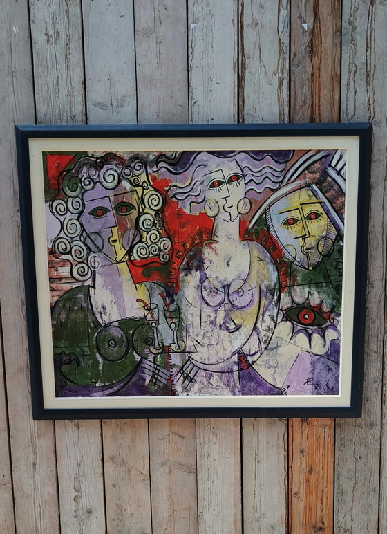 Image 1 of Ludo Huys, artista belga in stile Picasso.