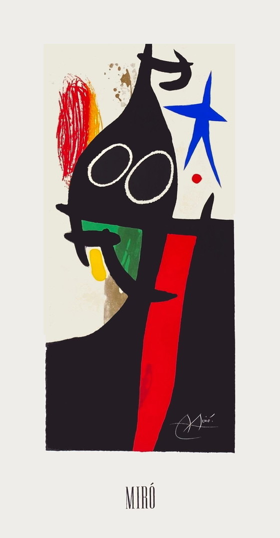 Image 1 of Joan Miró, The Saracen with the Blue Star II poster, 1993